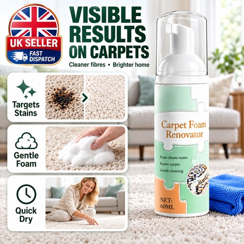 Waterless carpet foam - carpet, stain